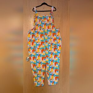 Lucy & Yak Geometric Print Overalls, UK 24, US 20